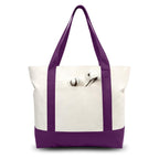 Canvas Tote Bag with Zipper Pocket