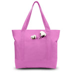 Canvas Tote Bag with Zipper Pocket