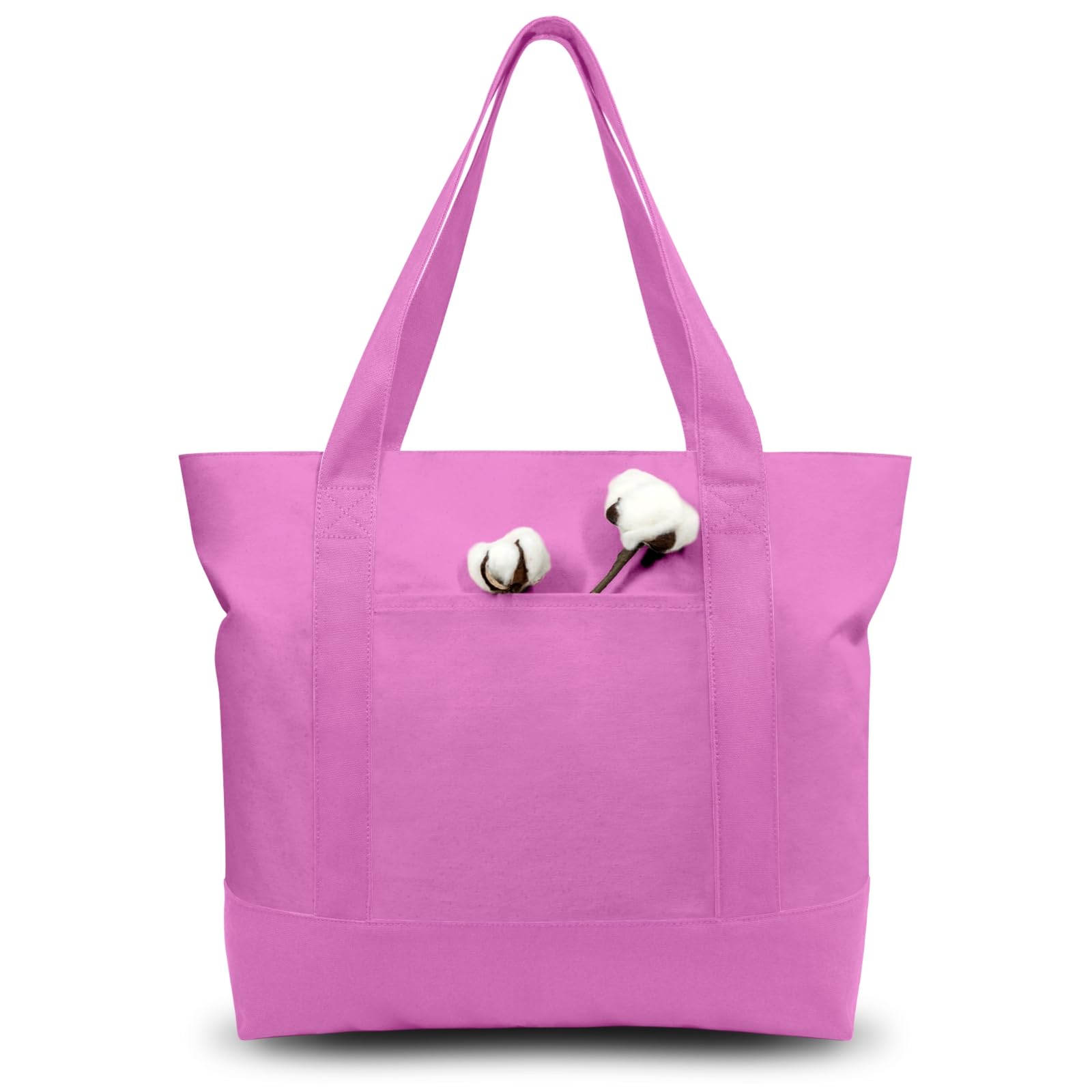 Canvas Tote Bag with Zipper Pocket
