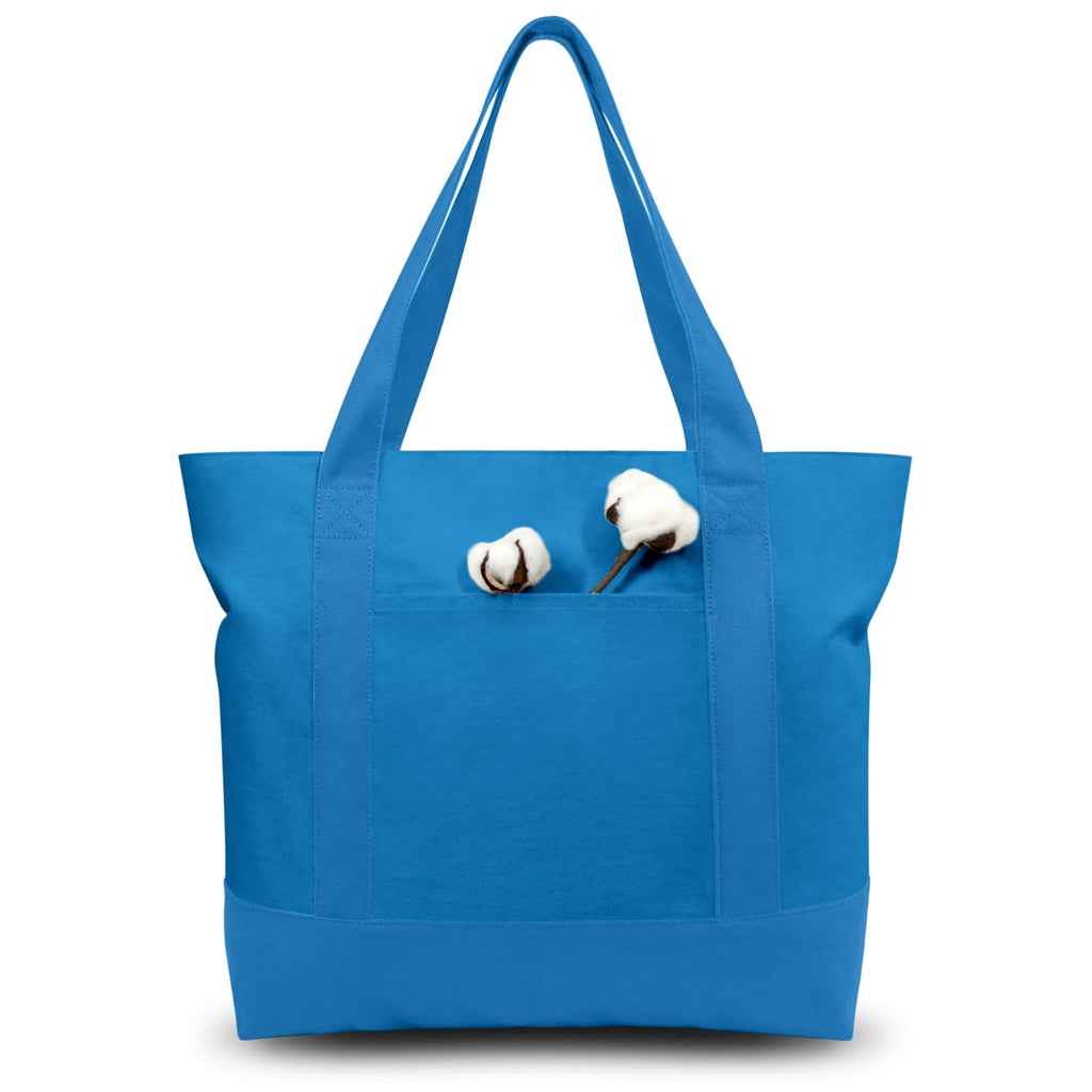Canvas Tote Bag with Zipper Pocket