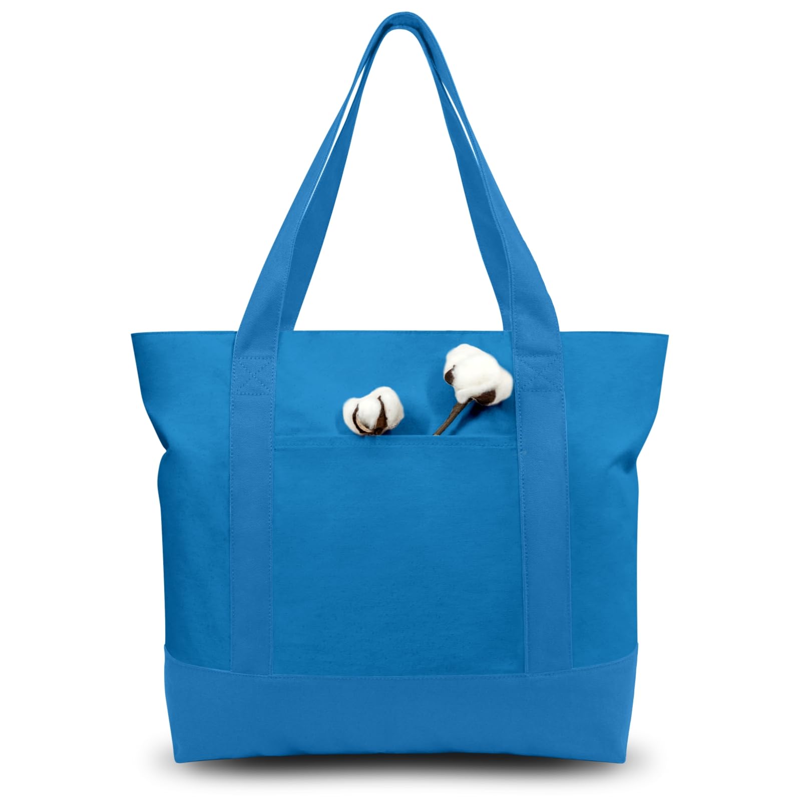 Canvas Tote Bag with Zipper Pocket