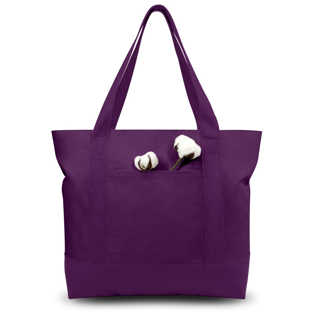 Canvas Tote Bag with Zipper Pocket
