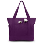 Canvas Tote Bag with Zipper Pocket
