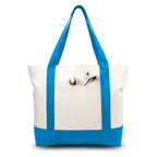 Canvas Tote Bag with Zipper Pocket