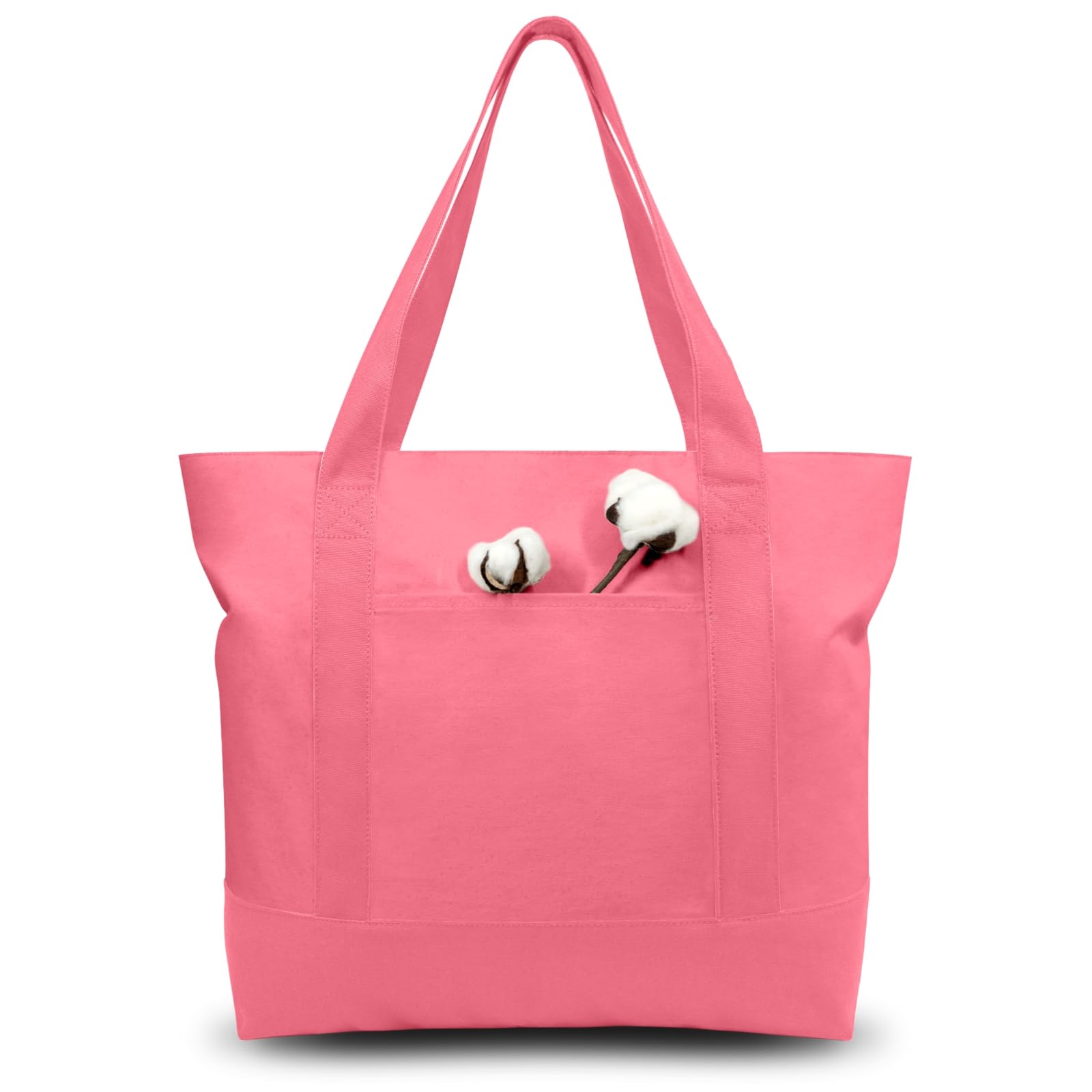 Canvas Tote Bag with Zipper Pocket