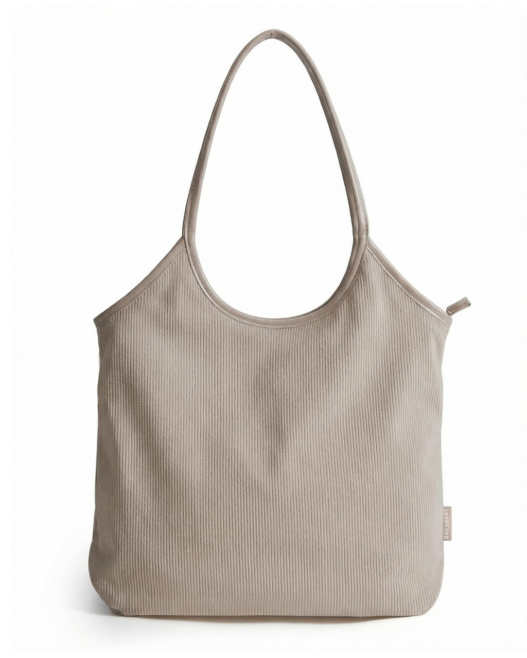 Corduroy Tote Bag with Zipper