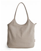 Corduroy Tote Bag with Zipper