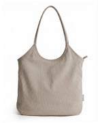 Corduroy Tote Bag with Zipper