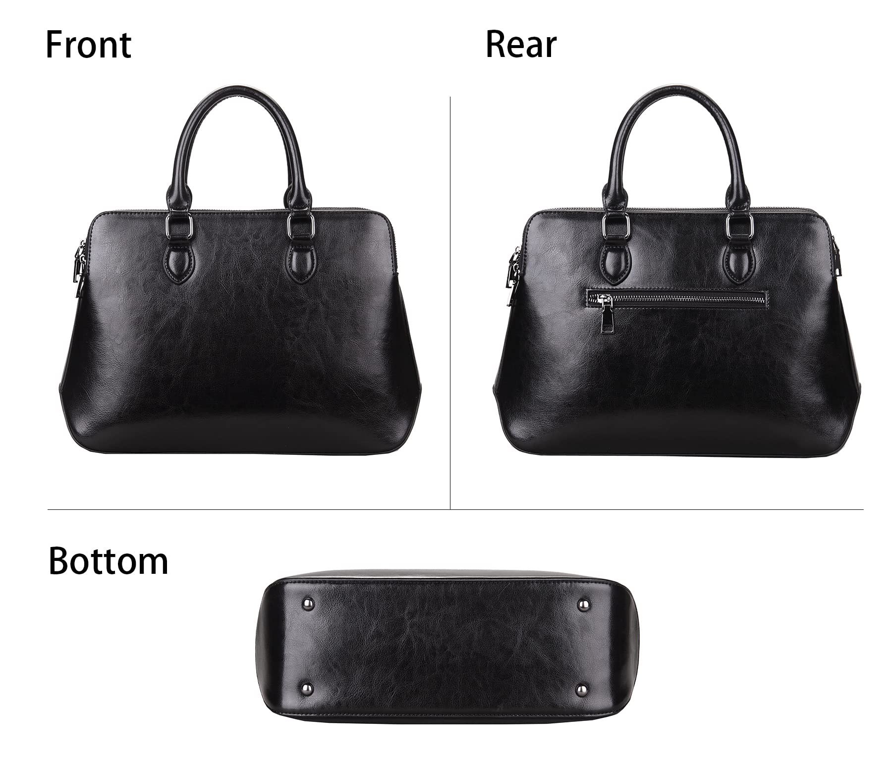 Genuine Leather Tote Crossbody Bag