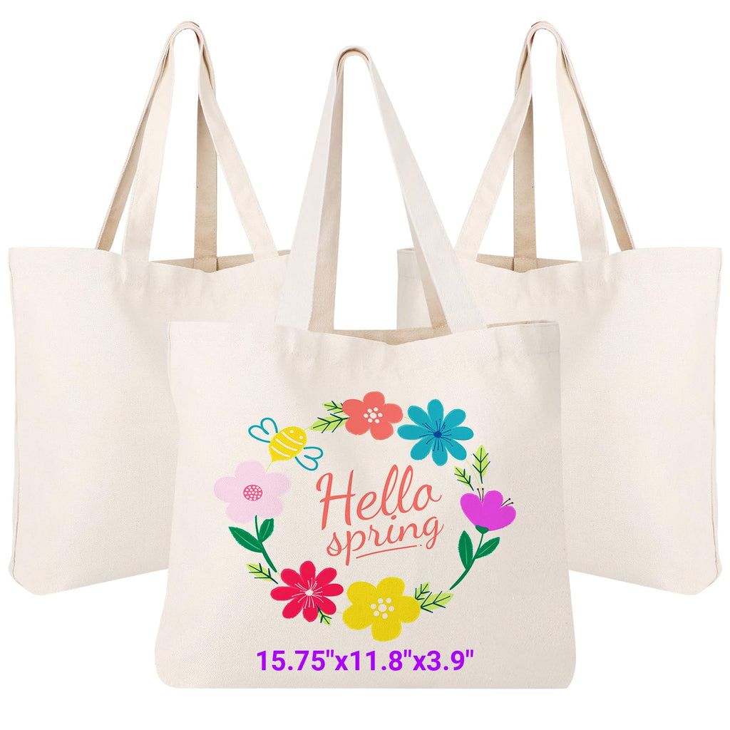Blank Cotton Canvas Tote Bag Set