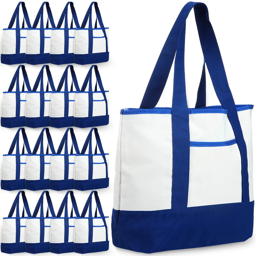 Canvas Tote Bag with Outer Pocket