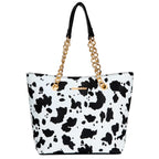 Chain Top Handle Tote Bag