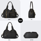 Canvas Embroidered Hobo Tote Bag