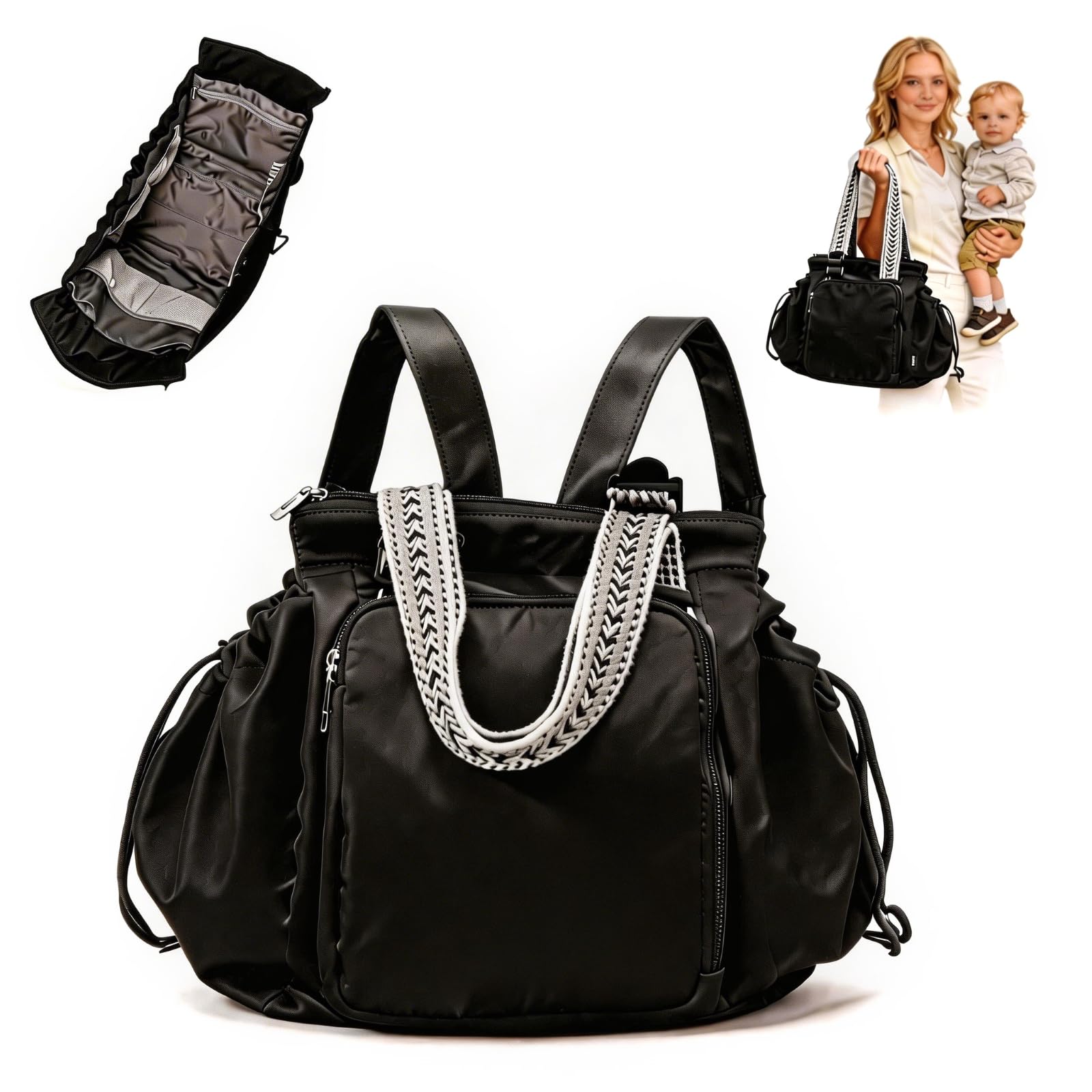 Convertible Diaper Tote Backpack
