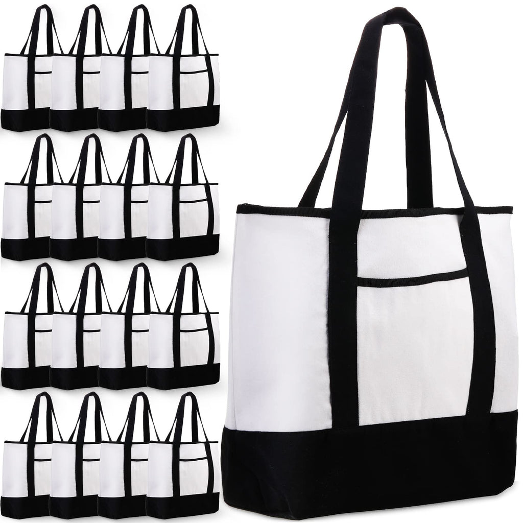 Canvas Tote Bag with Outer Pocket