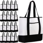 Canvas Tote Bag with Outer Pocket