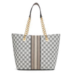 Chain Top Handle Tote Bag