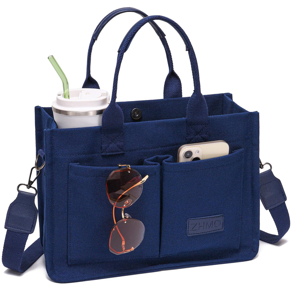 Canvas Tote Work Bag Large Crossbody Handbag