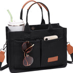 Canvas Tote Work Bag Large Crossbody Handbag