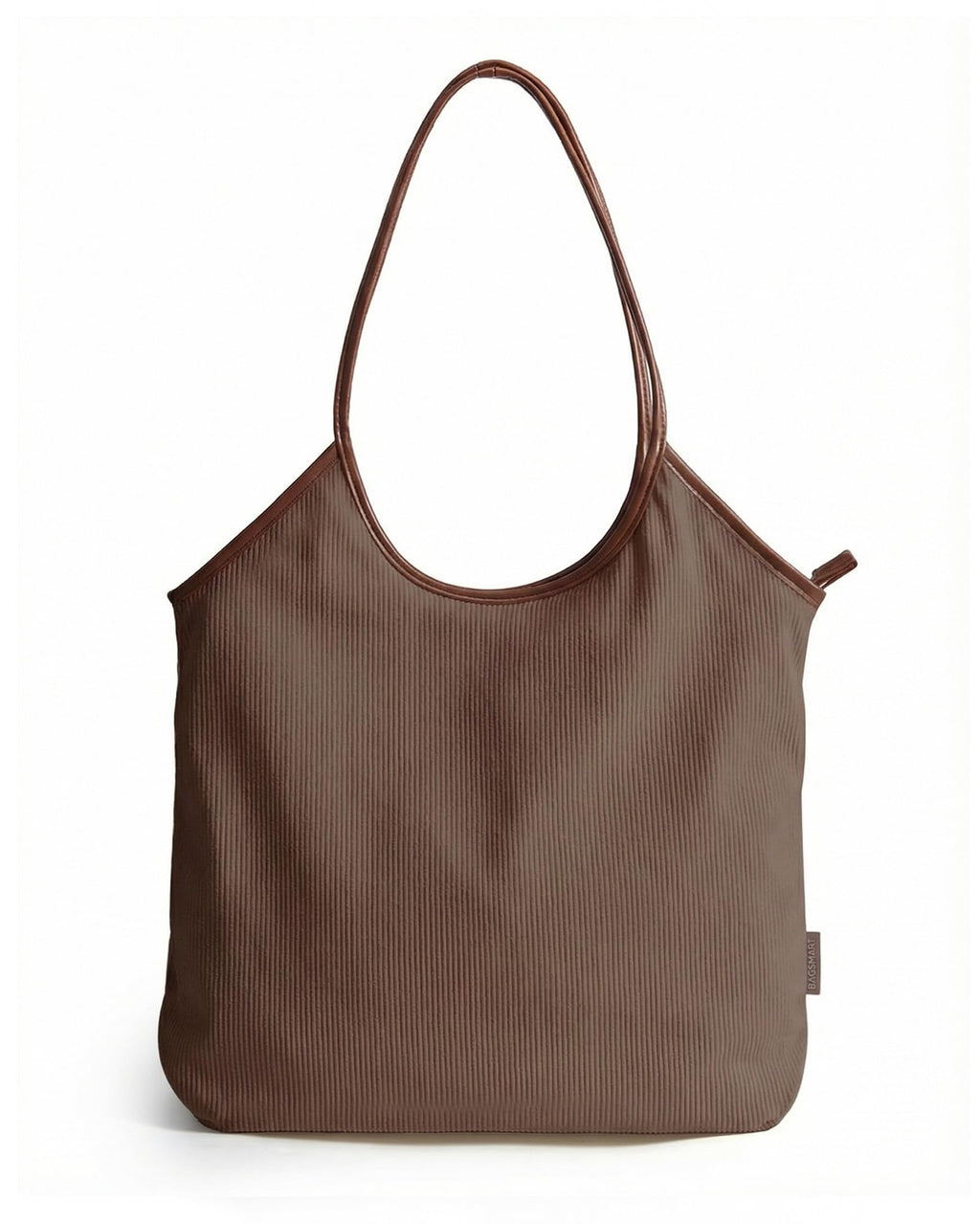Corduroy Tote Bag with Zipper