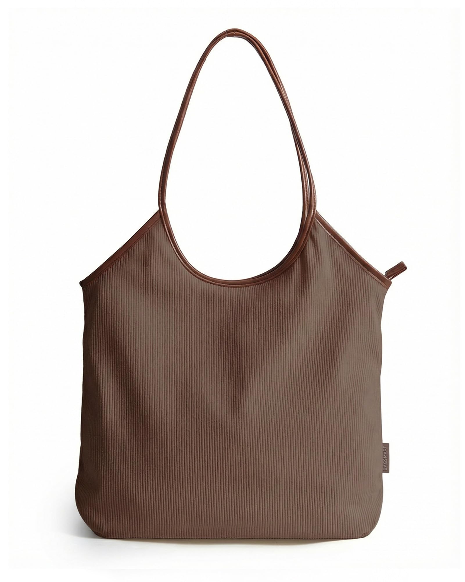 Corduroy Tote Bag with Zipper