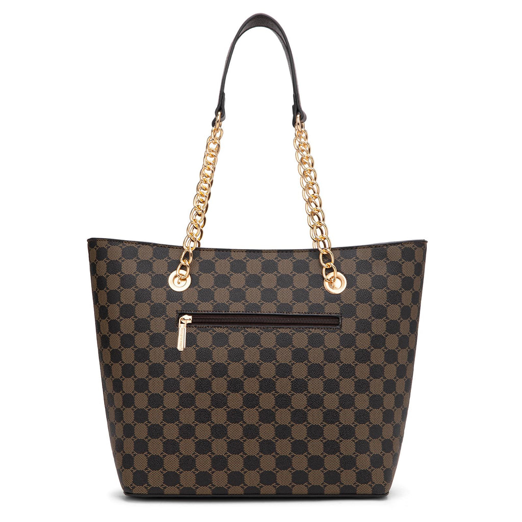 Chain Top Handle Tote Bag