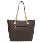 Chain Top Handle Tote Bag