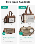 Corduroy Work Tote Bag with Tumbler Holder