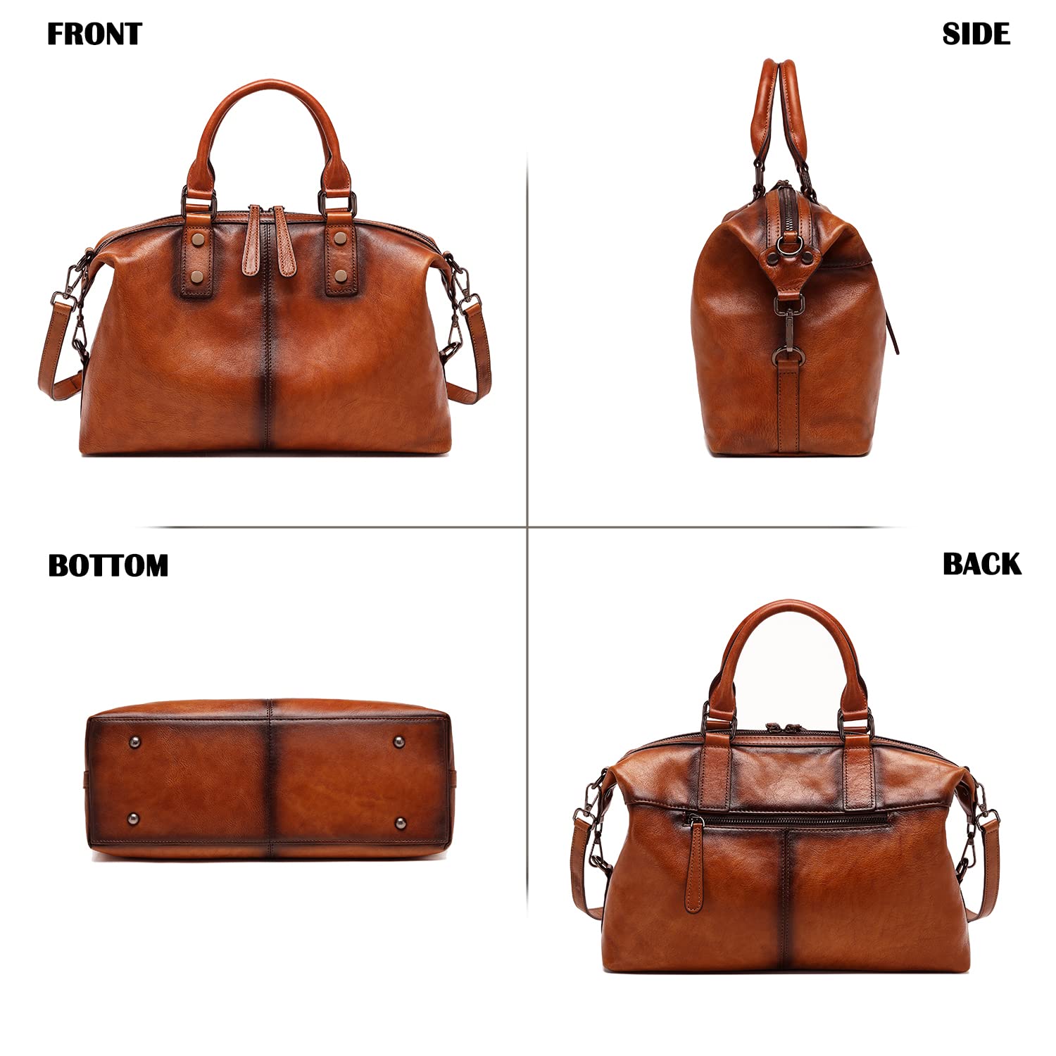 Leather Multi Pocket Crossbody Bag