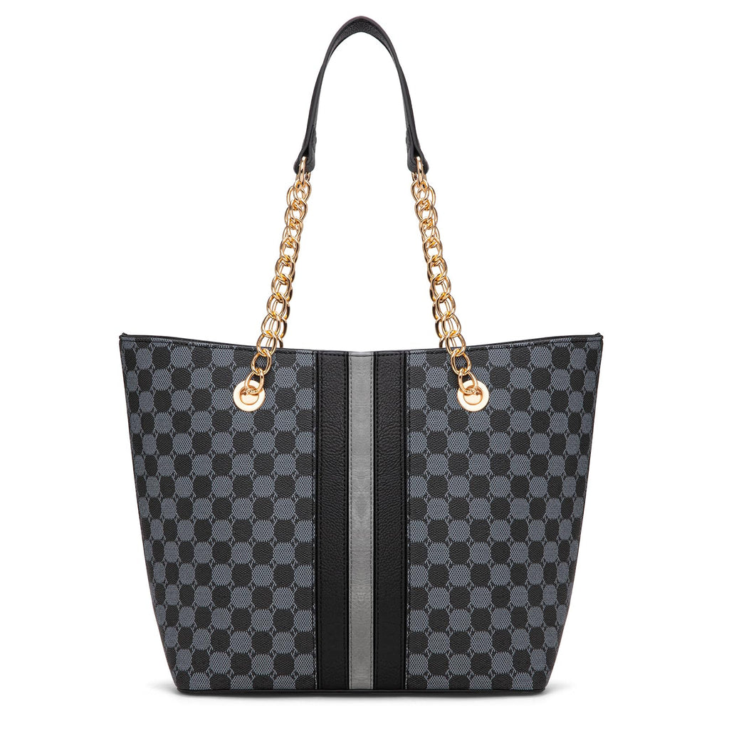 Chain Top Handle Tote Bag