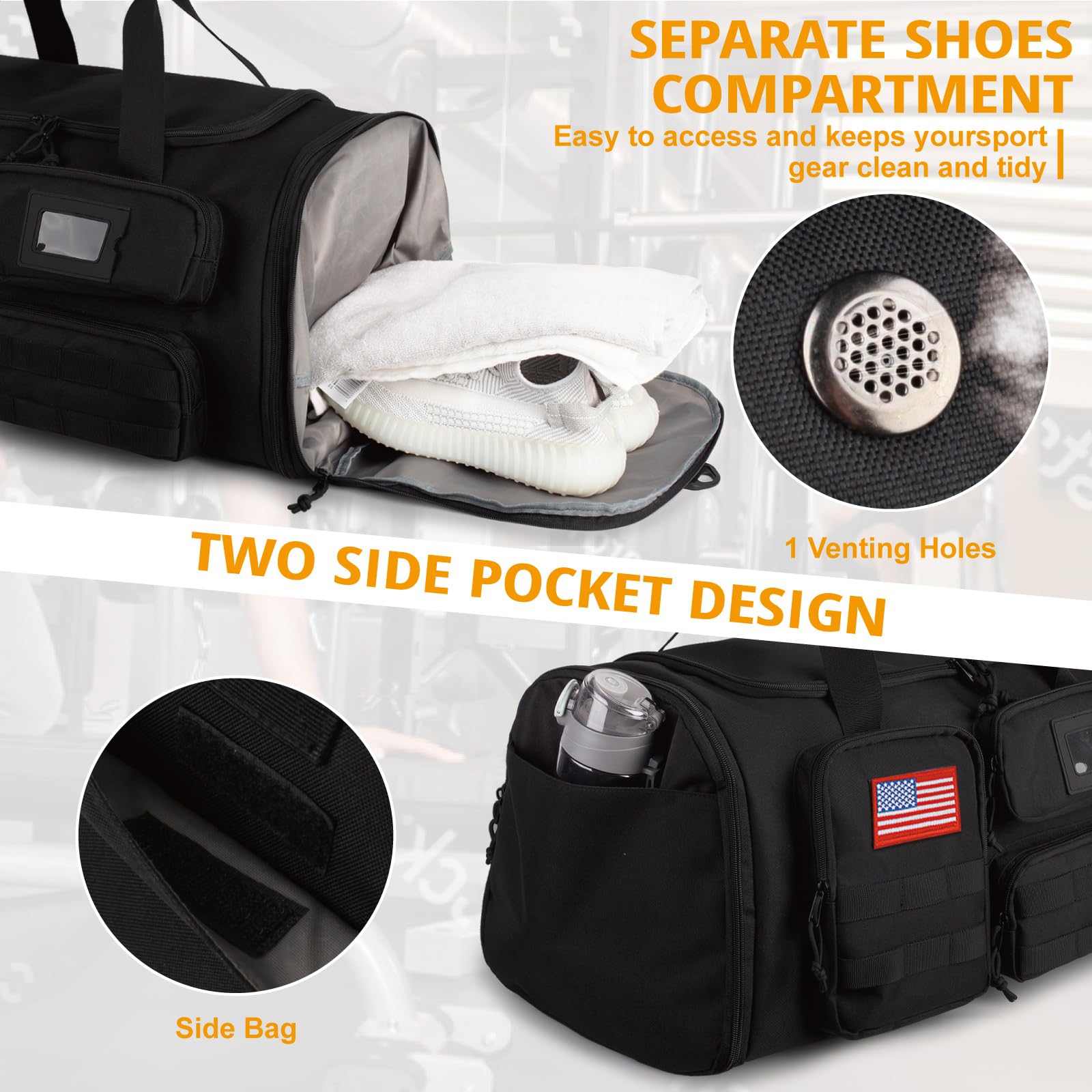 Expandable 3 in 1 Gym Duffle Bag