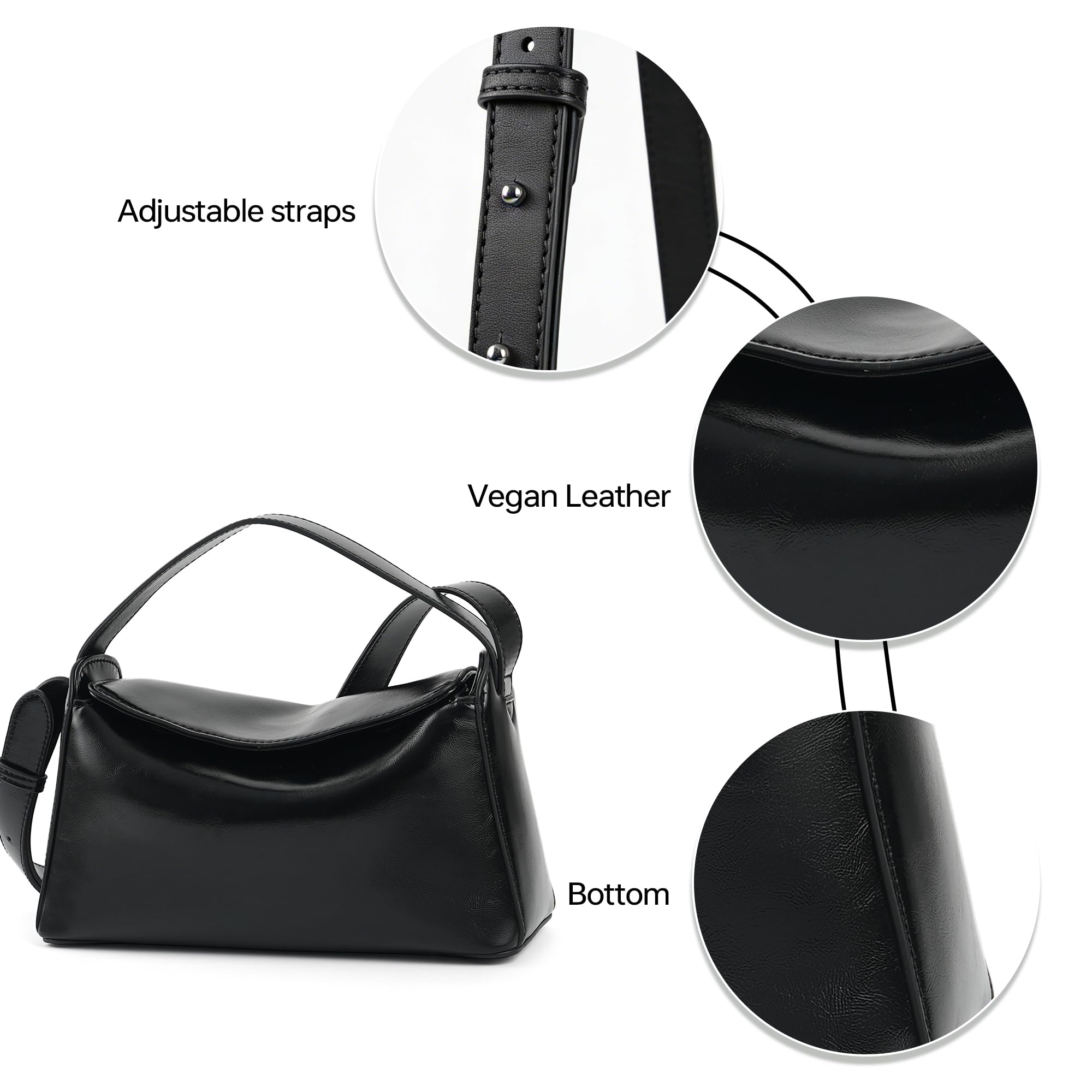 Minimalist Vegan Leather Shoulder Bag