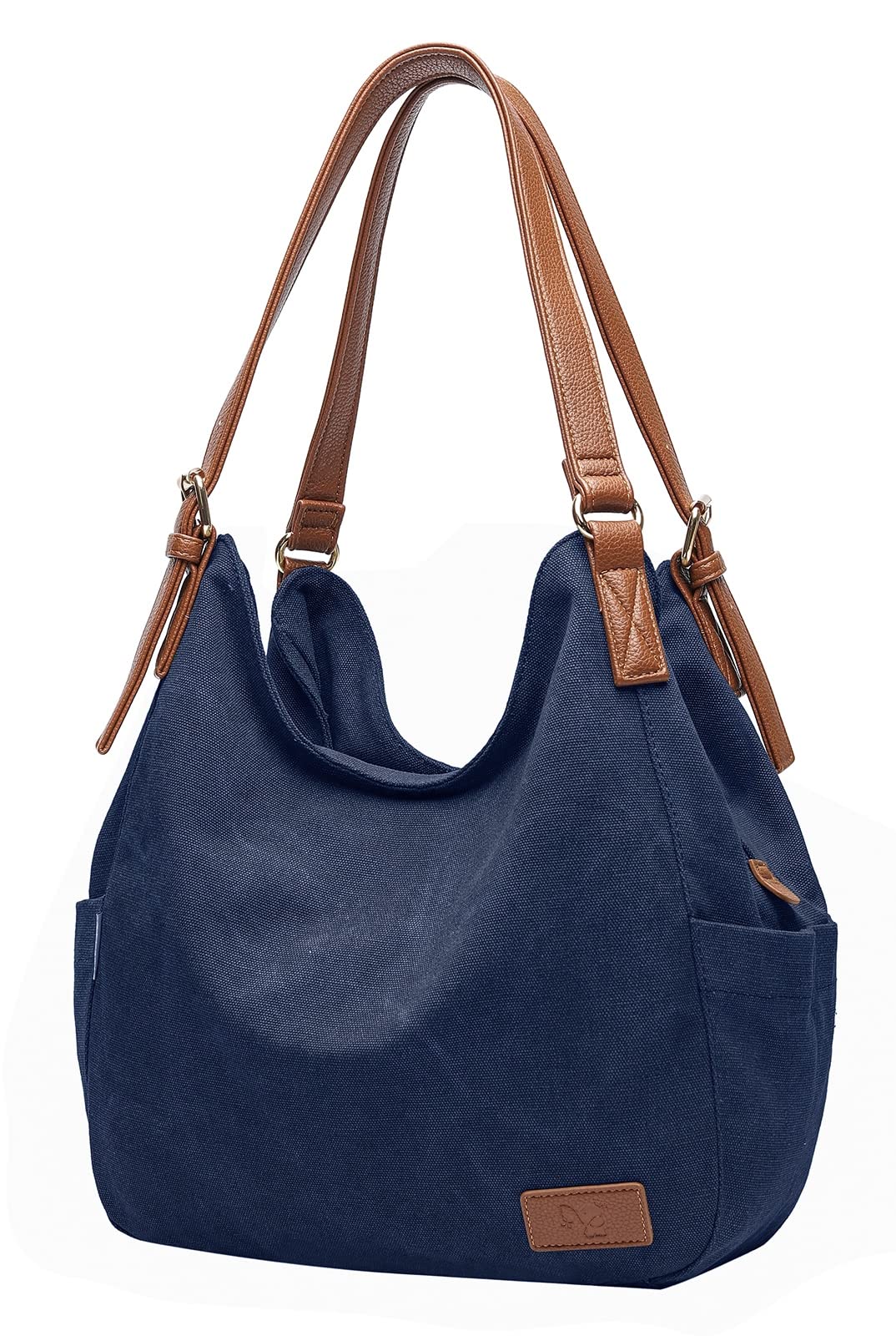 Canvas Embroidered Hobo Tote Bag