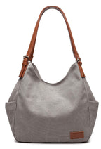 Canvas Embroidered Hobo Tote Bag