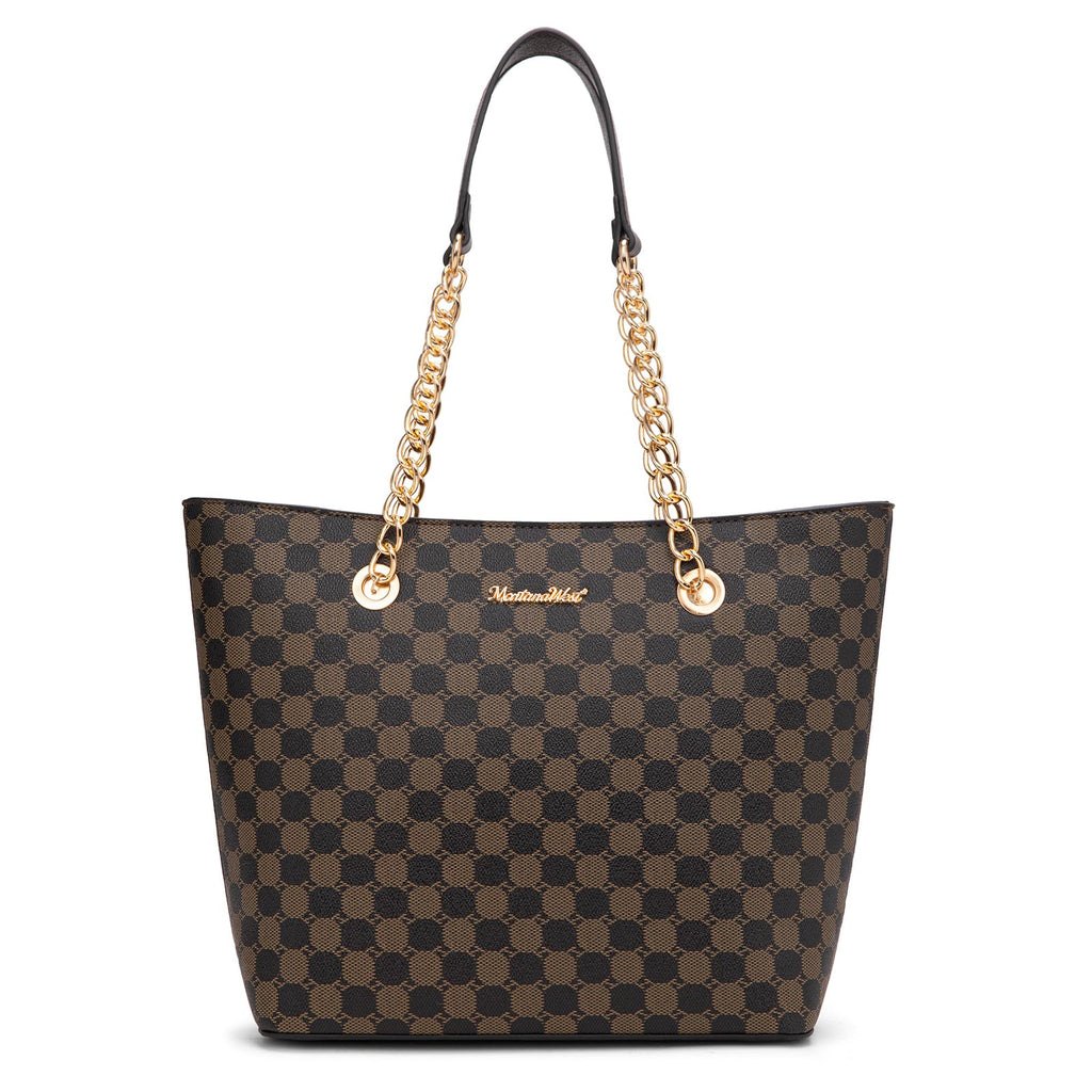 Chain Top Handle Tote Bag