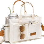 Canvas Tote Work Bag Large Crossbody Handbag