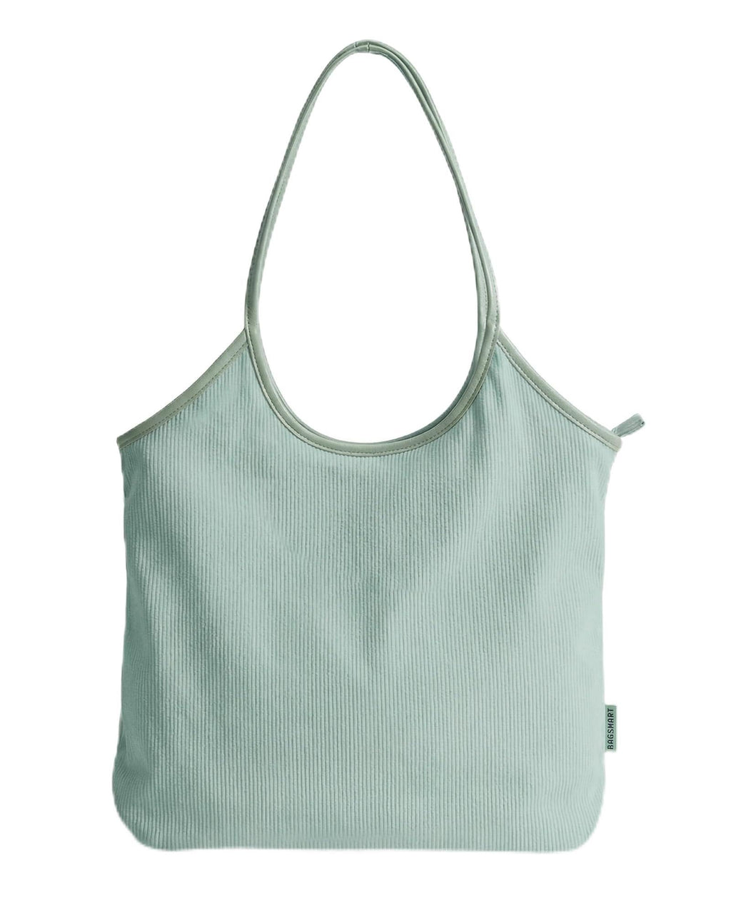 Corduroy Tote Bag with Zipper