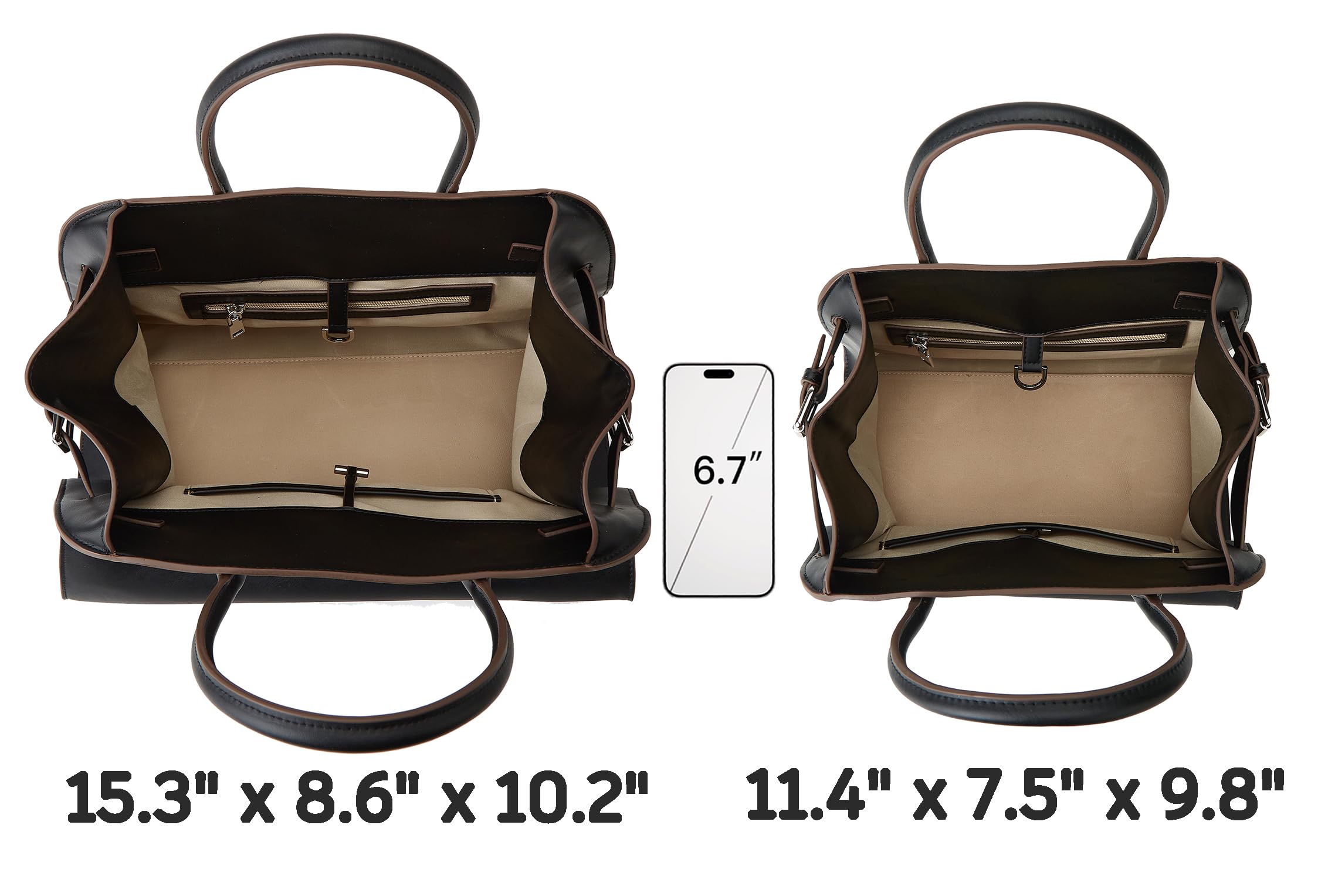 Large Vegan Leather Tote Bag