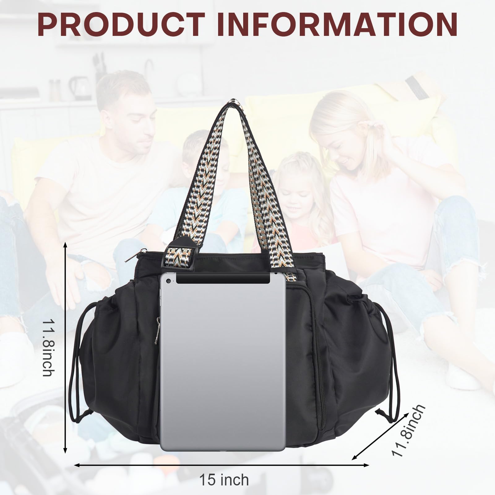 Large Everyday Travel Tote Bag