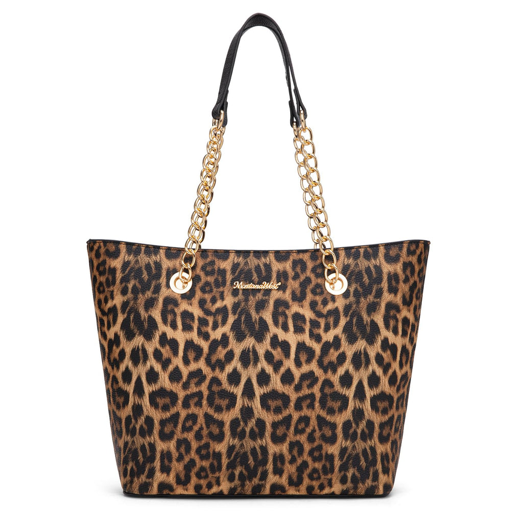 Chain Top Handle Tote Bag