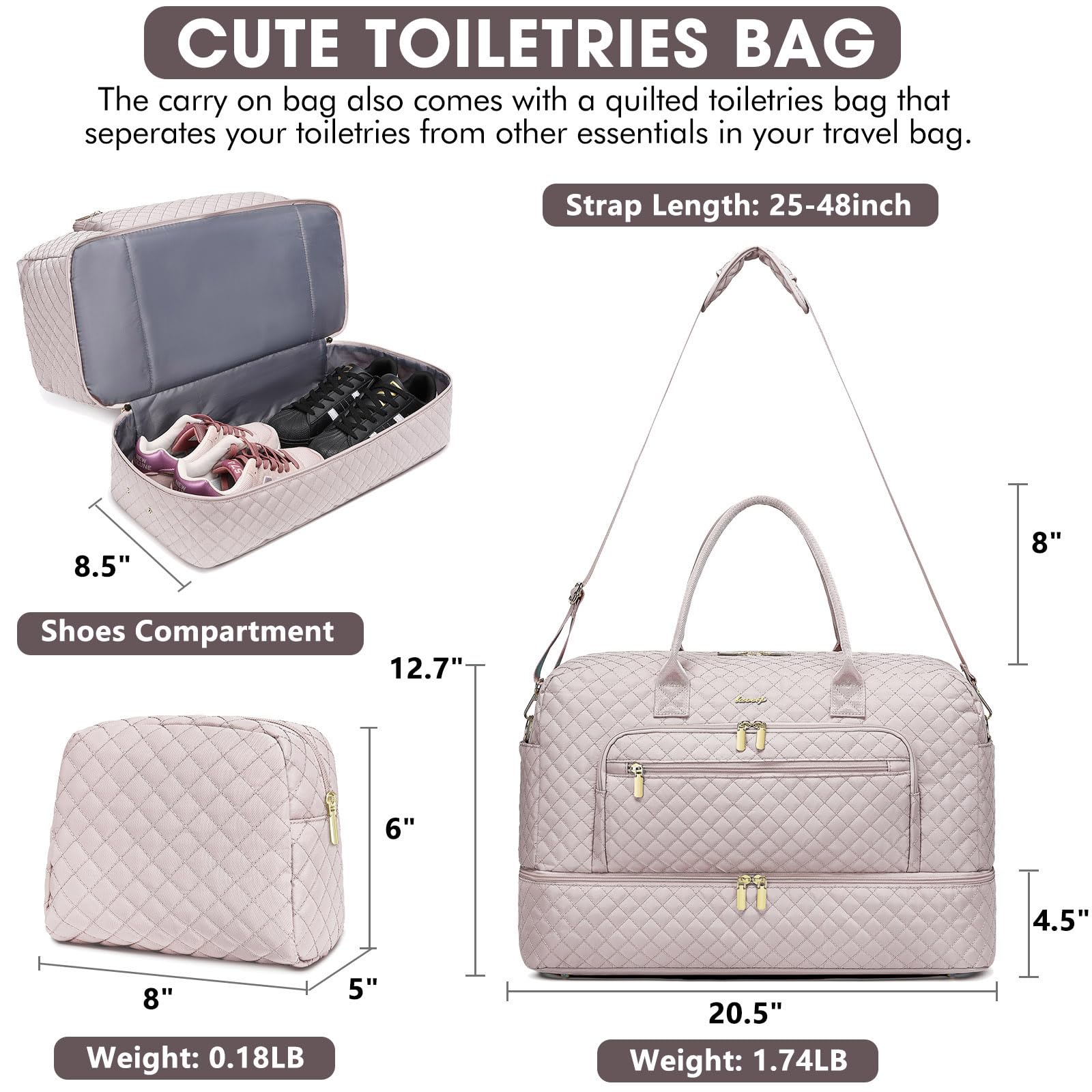 Large Travel Weekender Duffle Bag