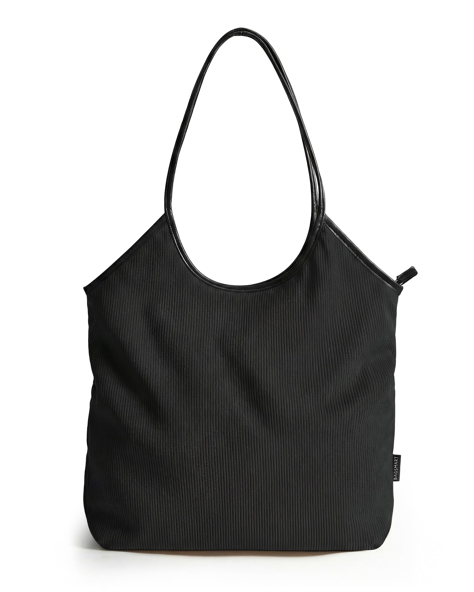 Corduroy Tote Bag with Zipper
