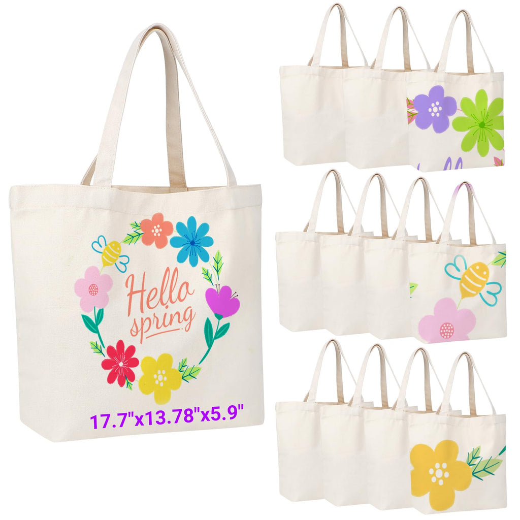 Blank Cotton Canvas Tote Bag Set