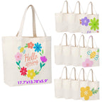 Blank Cotton Canvas Tote Bag Set