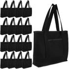 Canvas Tote Bag with Outer Pocket