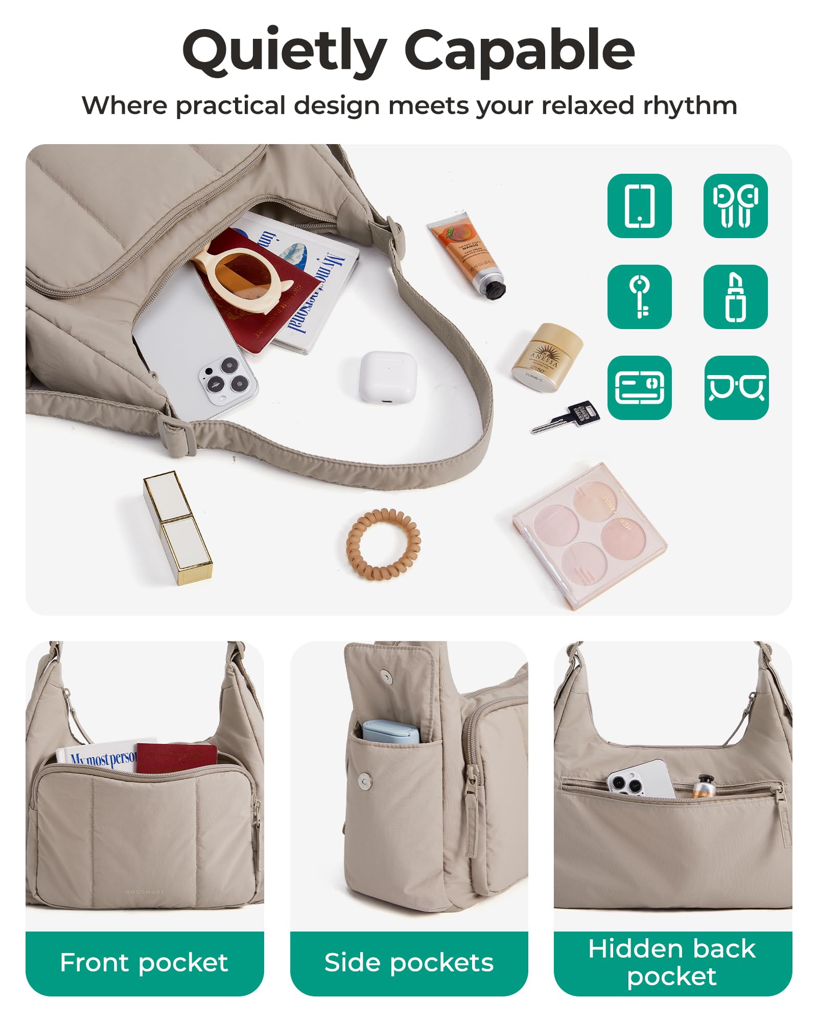 Lightweight Puffer Crossbody Bag