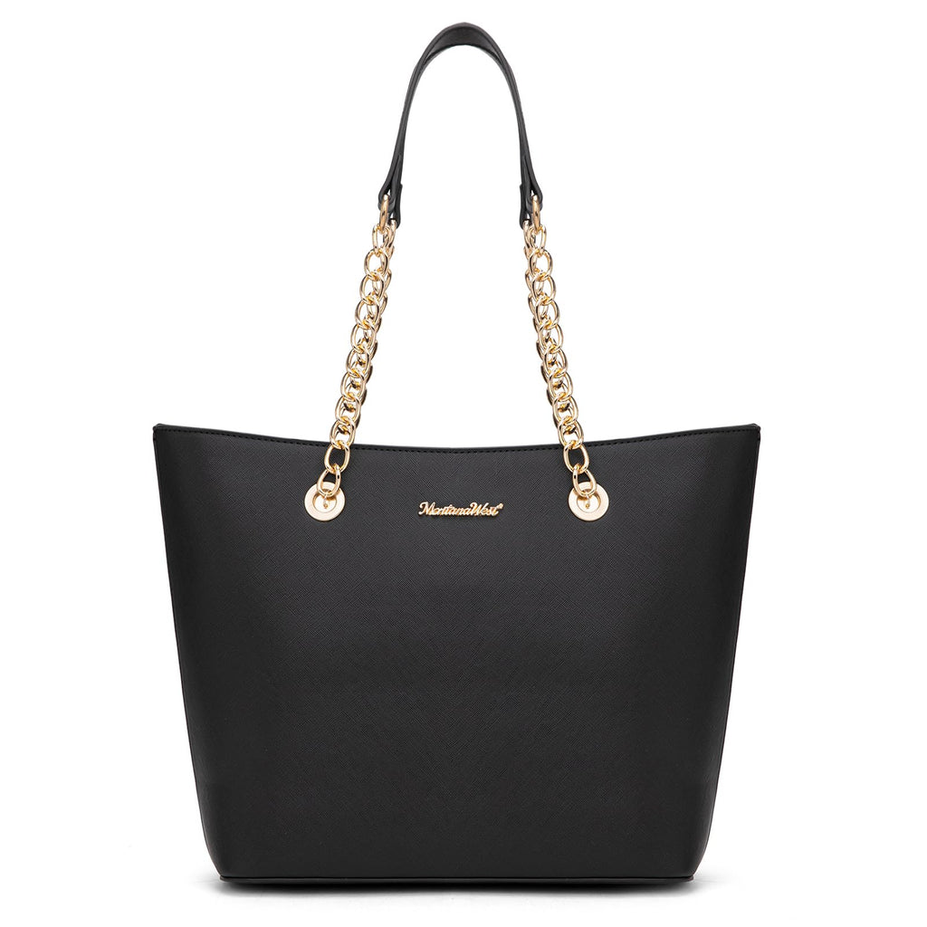 Chain Top Handle Tote Bag