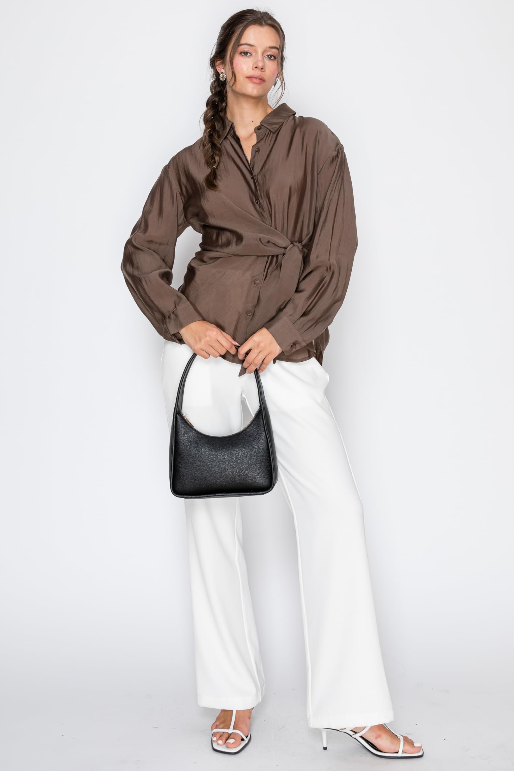 Minimalist Faux Leather Shoulder Bag
