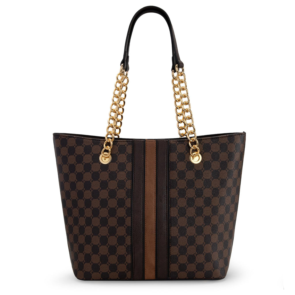 Chain Top Handle Tote Bag