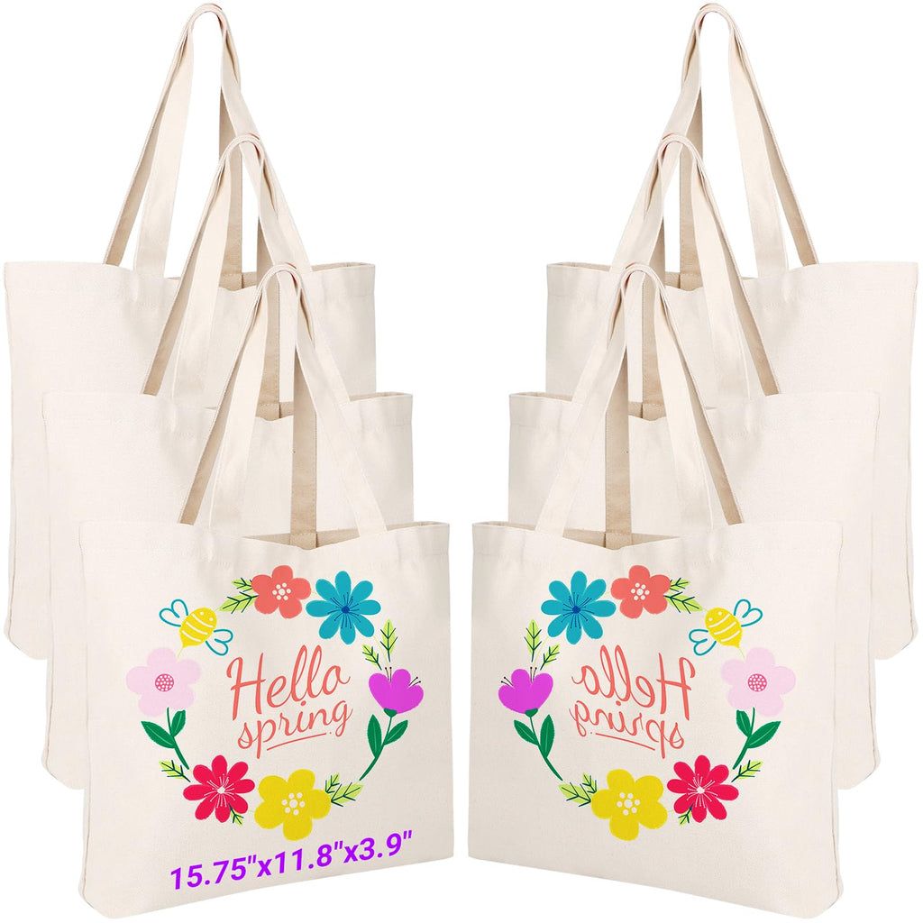 Blank Cotton Canvas Tote Bag Set